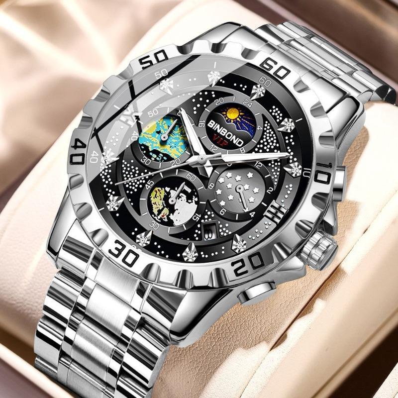 Binbang BINBOND fashionable multi-functional waterproof men's quartz watch