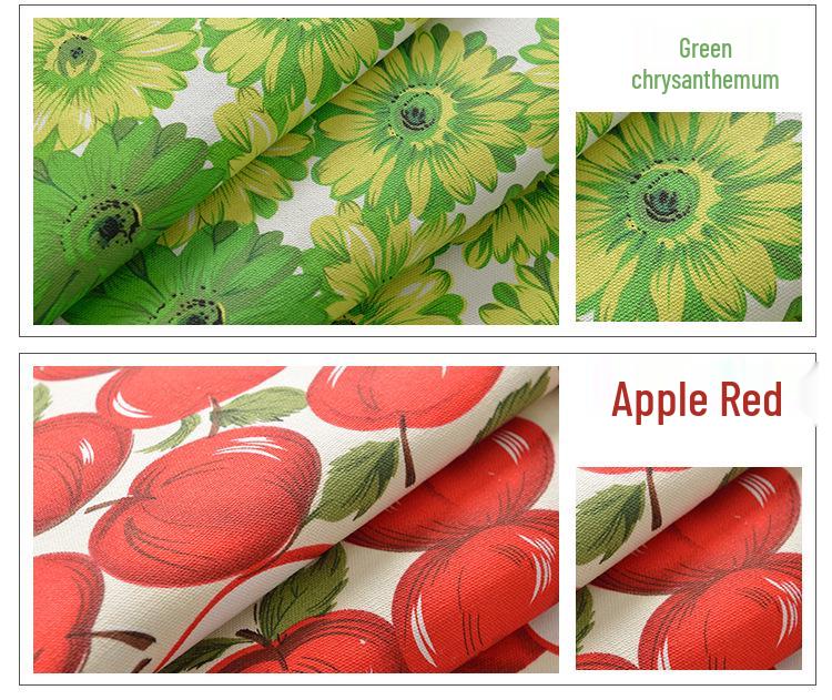 Canvas Floral Cotton Fabric for Sofa, Tablecloth, Stripe Curtains, Pillows & Remnants Clearance