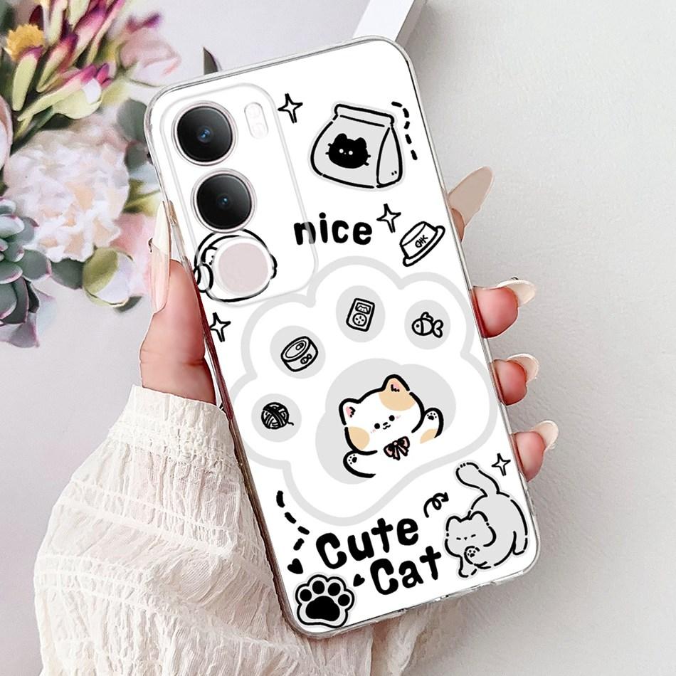 For Vivo Y19S V2419 Elegant Floral Butterfly Painting Phone Case For Vivo Y19s Y 19S 4G Soft Silicone TPU Cases