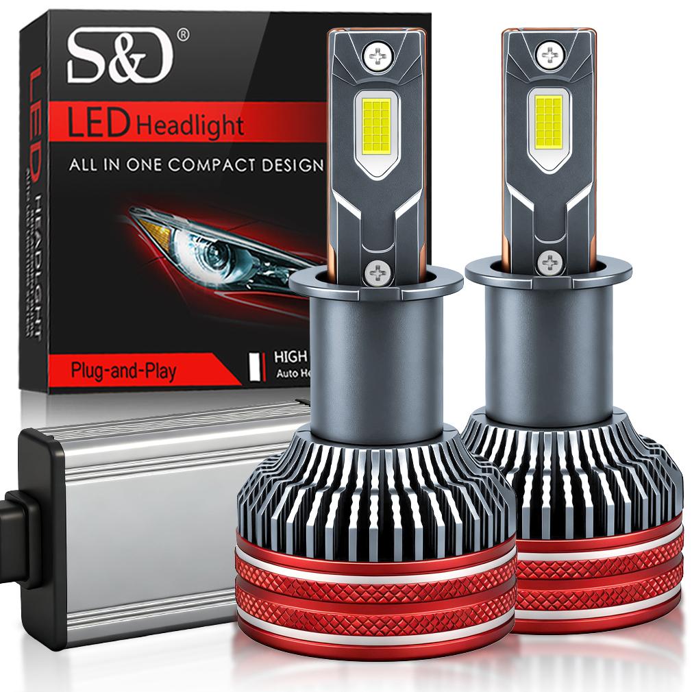 

2Pcs 60000Lm H4 H7 LED Headlight Bulbs Canbus 200W H1 H3 H11 H8 9005 HB3 9006 HB4 9012 Hir2 Turbo Led Headlamp Auto Dual Copper Tube Lamp 6000K White H3