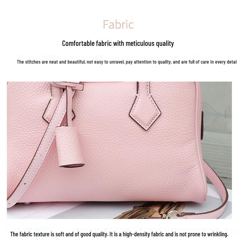 2025 Victoria Small Capacity Leather Boston Shoulder & Crossbody Bag