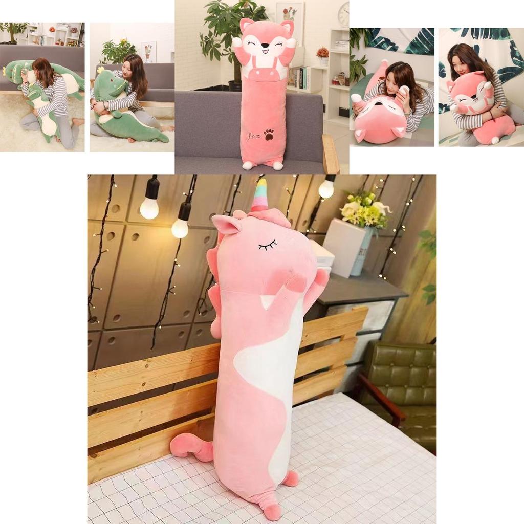 Cute Cartoon Animal Soft Plush Long Pillow For Total Enveloping Comfort