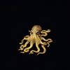 Hand Made Small Octopus Statue Metal Brass Tea Pet Table Ornament Lucky Home Decorations Accessories Chinese Tea Set Craft Gift