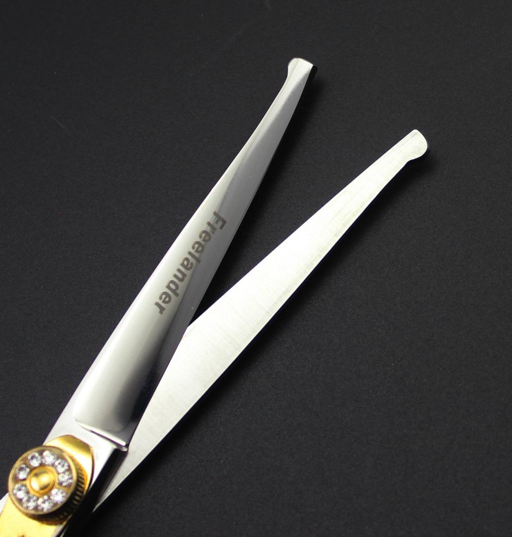 6.0 Glossy Gem Hairdressing Scissors: Straight, Thinning, and Baby Shears with Round Head Straight Scissors