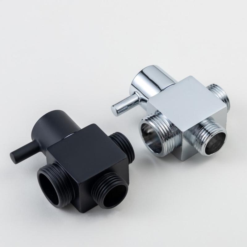 Strong Brass Shower Valves Splitters Double Port Fast Switching Corrosion Resistant Adapters for Shower Head Systems