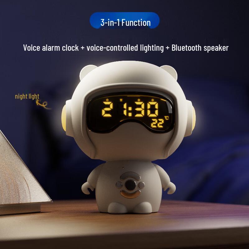 M1 Kuwa Bluetooth Speaker with Alarm Clock & Night Light CN Plug (adapter Included) (CN Version)