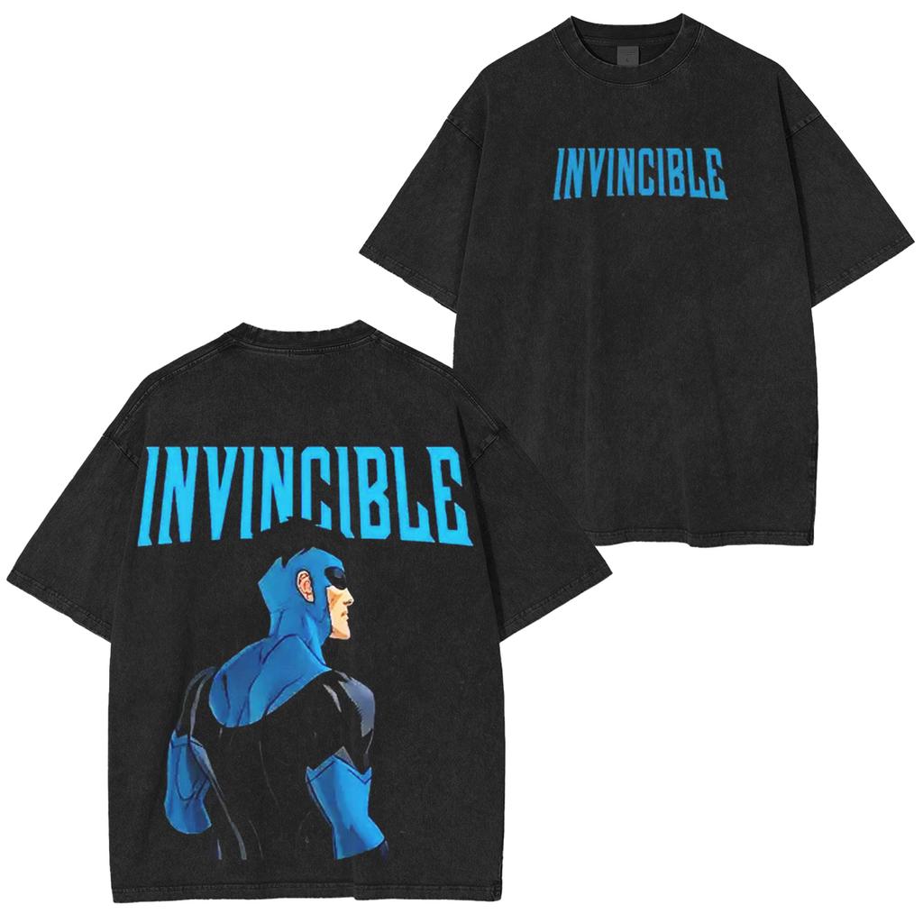 T-shirt Lavata Invincible Mark Grayson Uomo Donna Retro Lavata Oversize Streetwear Estiva Casual Larga Manica Corta Abbigliamento Femminile Maschile