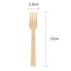 HTB Jednorázové bambusové vidličky, 100 kusů, 17 cm, Přírodní bambus, Nebělené, pro komerční použití, venkovní akce, kavárny a události (HTB-BF100)