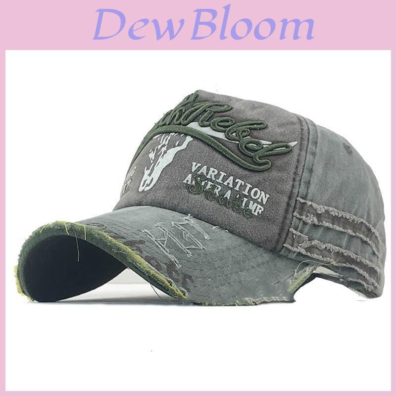 Cappellino da Baseball in Denim Vintage Usurato per Uomo e Donna Cappello Resistente ed Elegante