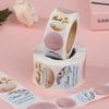 500 Stück/Rolle Danke Floraler Aufkleber Geschenkverpackung Siegel Etikett Scrapbooking Schreibwaren Aufkleberrolle Diy Versiegelungsaufkleber 2,5/3,8 cm