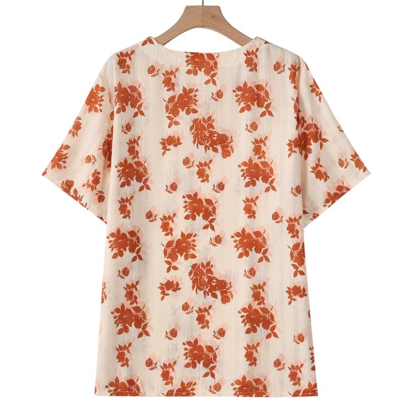4XL-8XL Übergröße Elegante Blusen für Damen Sommerkleidung Übergroße Oberteile Frau Lässige Kurzarmhemden
