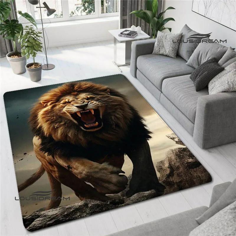3D Lion Printed Carpet non-slip Carpet kitchen mats for floor decoracion anime rug Fashion yoga mat bedroom decor birthday gift