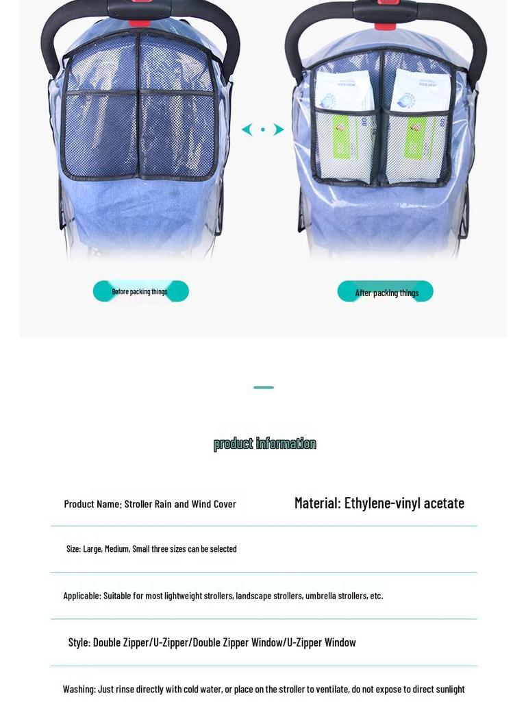 Universal Windproof Raincover for Baby Strollers