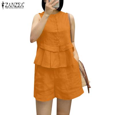 Womens Sleeveless Tank Tops and Shorts Summer Two Piece Suit Sets