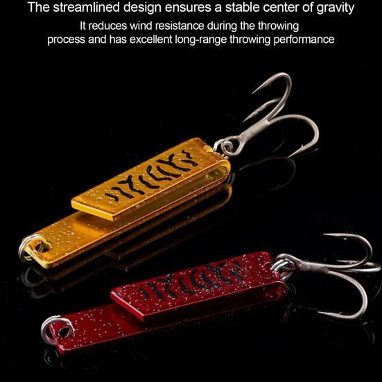 5Pcs Artificial Baits with Treble Hook Vibrant Colors Compact Design