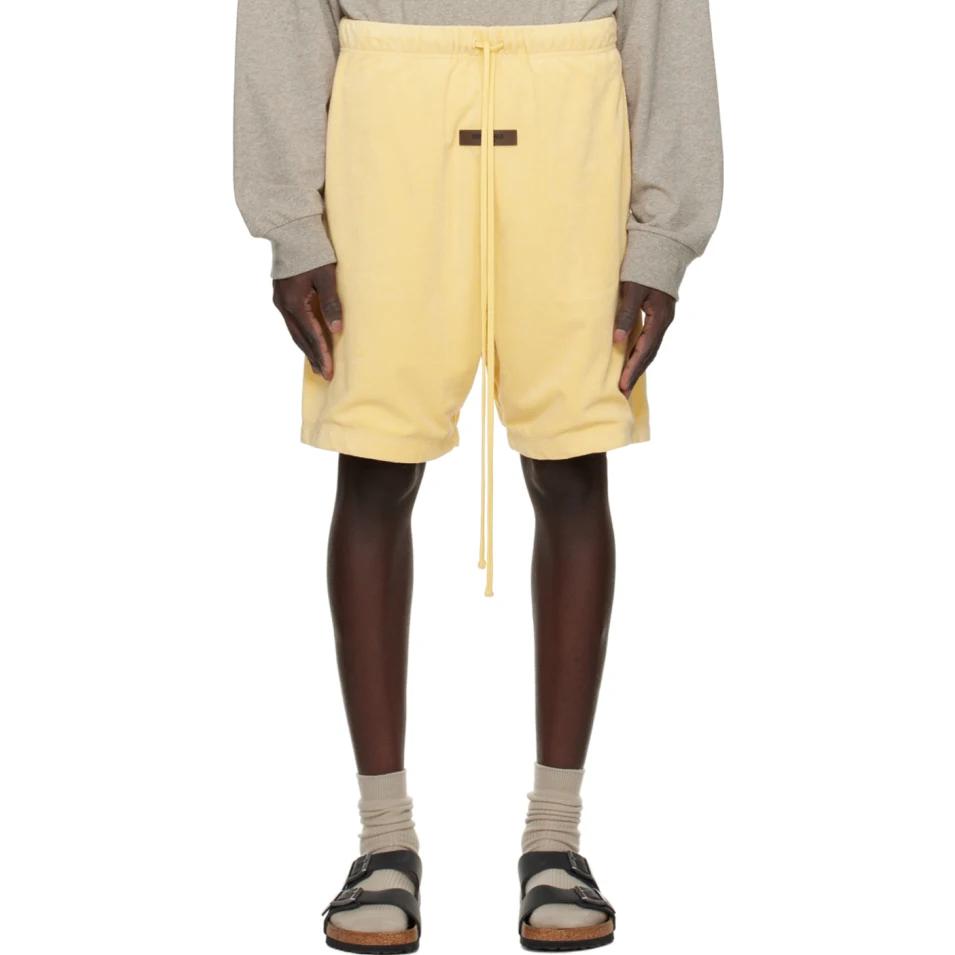 Fear of God Essentials Terry Short Light Tuscan Men Bottoms Yellow 160BT224092F