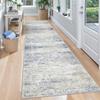 Modern Abstract Runner Rug Non Slip Washable Hallway Carpet for Entryway Kitchen Bedroom Farmhouse Indoor Floor Decor