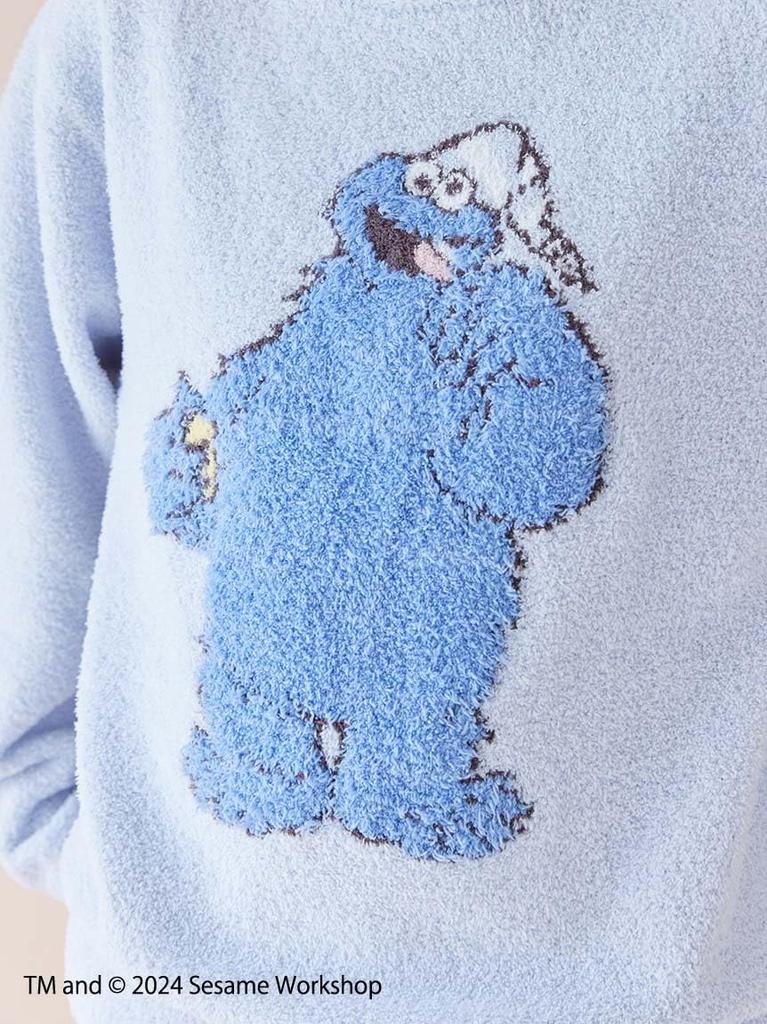 Gelato Pique Sesame Street Motif JQD Pullover Long Pants Set Blue & (PWNT245058) Women's