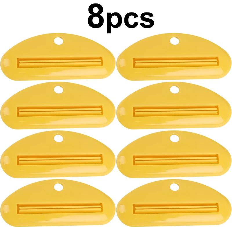 8/1pcs Plastic Toothpaste Squeezers Facial Cleanser Tube Clip Manual Toothpaste Dispenser Bathroom Wall Hanging Squeezed Clips