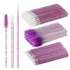 ANNAFRIS 1Pack 50Pcs Disposable Eyelash Brush Soft Head Crystal Eyebrow Brush Lash Extension Brush Mascara Wand Makeup Tool
