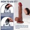 8,7-calowy realistyczny tryskajacy penis dildo - realistyczny penis do stymulacji punktu G, wytrysk analny, zabawa dla par - miękka, elastyczna, bezpieczna dla ciała zabawka seksualna dla kobiet