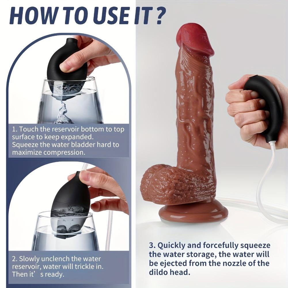 8,7-calowy realistyczny tryskajacy penis dildo - realistyczny penis do stymulacji punktu G, wytrysk analny, zabawa dla par - miękka, elastyczna, bezpieczna dla ciała zabawka seksualna dla kobiet
