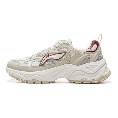 Li Ning Star Ring Y2K Moda Retro Morbida Versatile Aumento di Altezza Assorbimento degli Urti Resistente all'Usura Traspirante Scarpe Casual Basse AGCV111-3