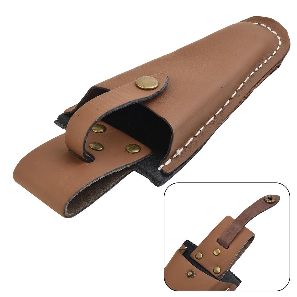 Gardening Scissors Bags Pruning Scissor Case Leather Sheath Portable Holster Cowhide Pruner Tools Bag For Pliers Pruning Shears