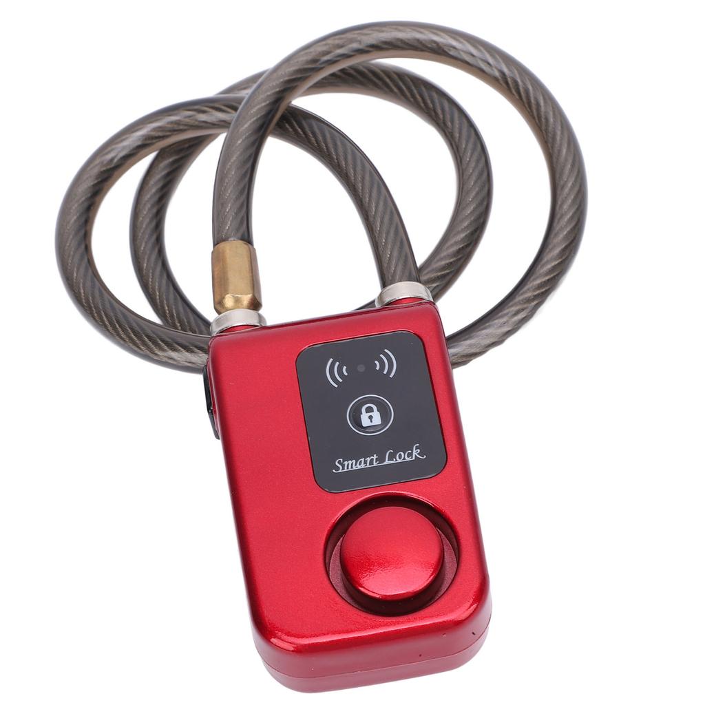 Keyless Bluetooth Motorcycle Lock IP44 Water Resistant Cycling Lock with Alarm APP Unlocking Vibration Alarm Anti Theft