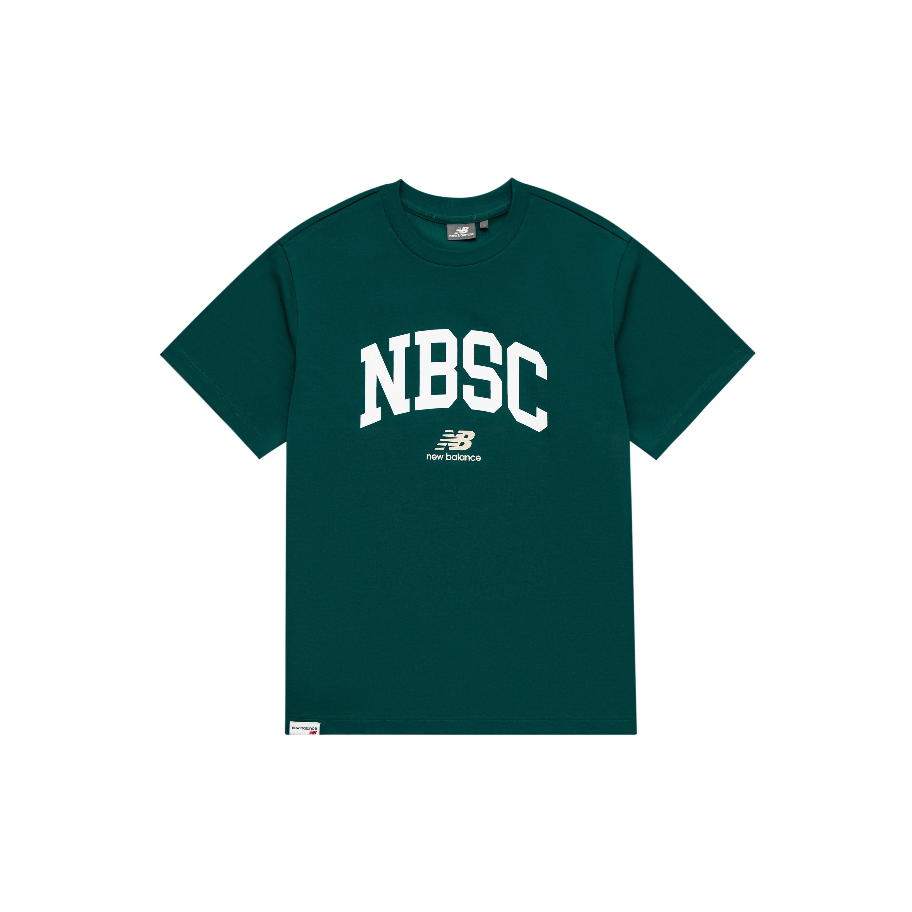 New Balance Logo Print Tee Asia Sizing Green White Men s 5ED25373-HT XXL