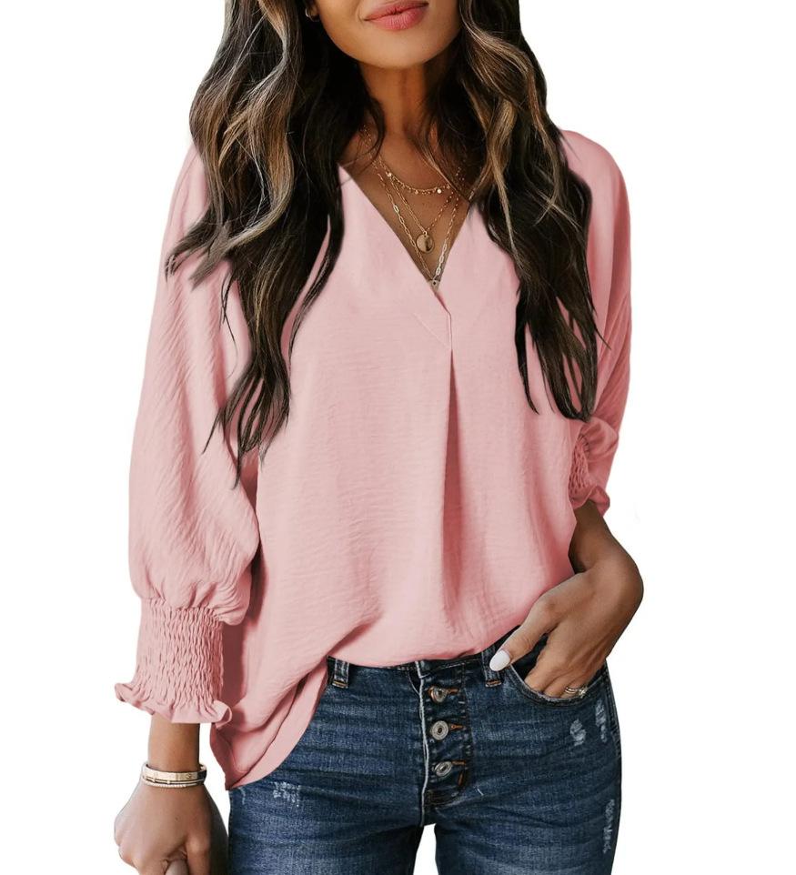 Herbst/Winter Damen Casual Langarm Lockeres Hemd Top Hoodie T-Shirt