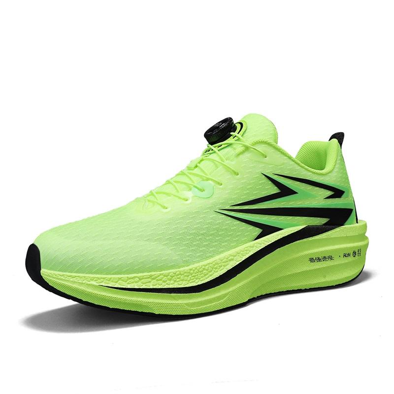 Children's Shoes for Boys and Girls, Medium and Large Children, Breathable Shock-Absorbing Rotating Button Sneakers, Running Sho