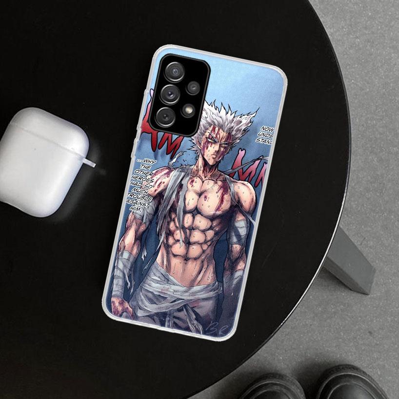 One P-Punch-Man Garou Phone Case Cover for Samsung Galaxy A12 A22 A32 A52 A72 A02S A51 A50S A31 A20S A10S Note 20 Ultra 10 Plus