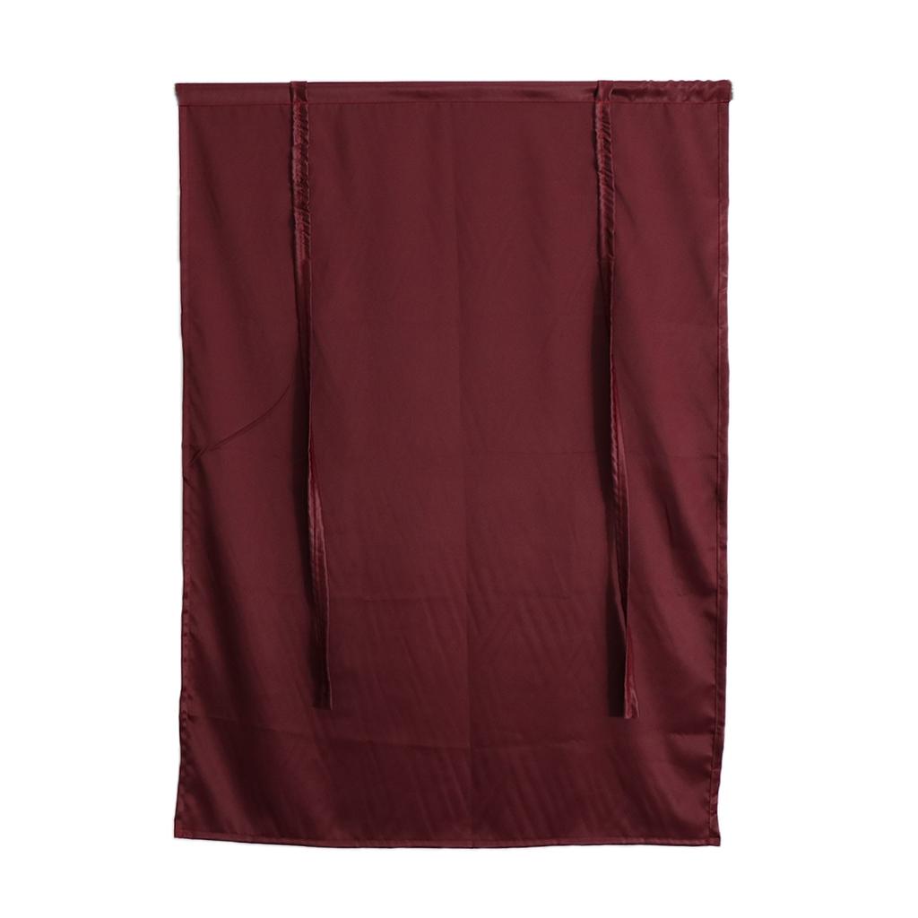 Thermal Insulated Roman Curtain Window Valance Tie Up Curtains Home Decoration , Red_1