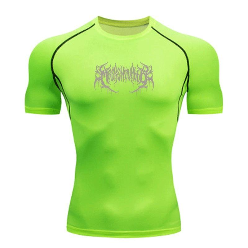 Men's Compression Quick Dry Athletic T-shirt, Slim Fit Breathable Sports Workout Shirt for Gym Running Training Casual Active Wear