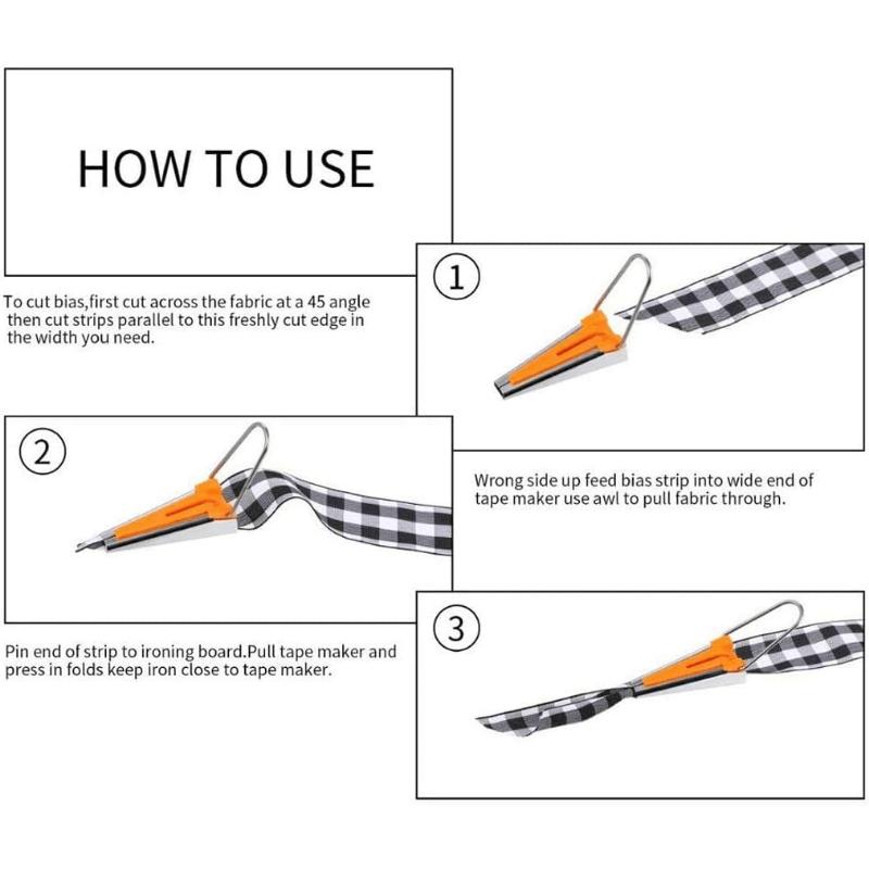 1Pcs Nähzubehör Stoff Schrägband Maker Kit Binder Fuß für Nähen Quilten DIY Werkzeug