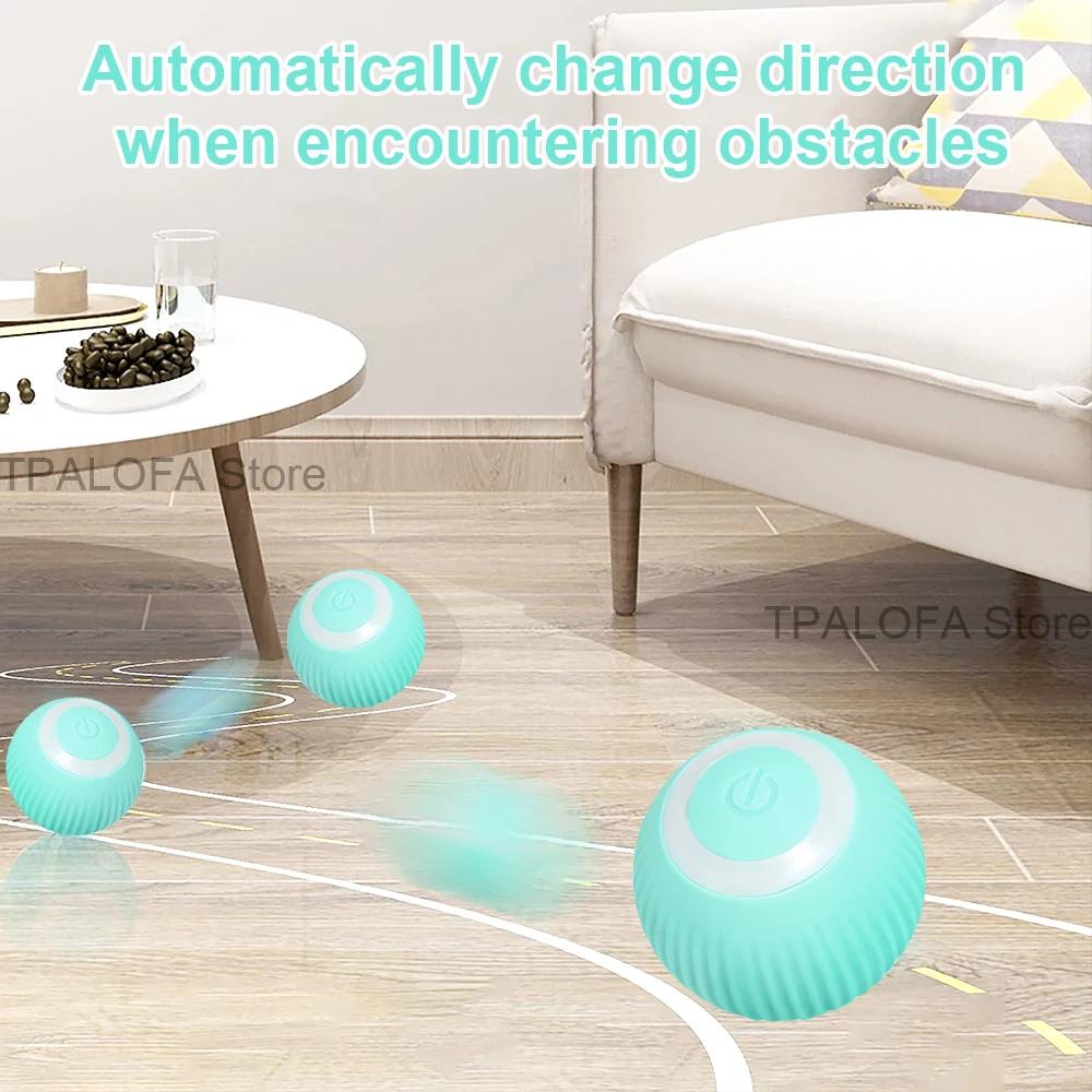 New Smart Cat Toys Electric Cat Ball Automatic Rolling Ball Cat Interactive Toys Training Self-moving Kitten Toys for Indoor Pla