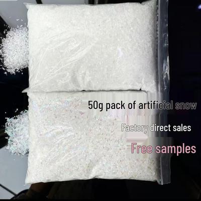 50g Pack of Artificial Snow Powder for Christmas and Snowscape Decorations