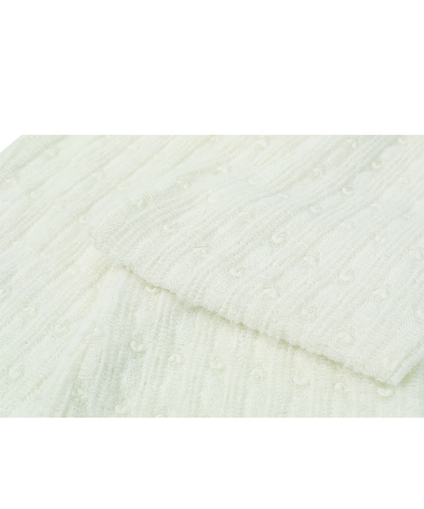 COTTONREBIRTHCLUB Lace Bootcut Leggings (Ivory)