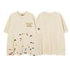 Foreign Trade American Retro Summer Round Neck Short-sleeved T-shirt Boys Ins Trendy High Street Loose Couple Half-sleeved Women
