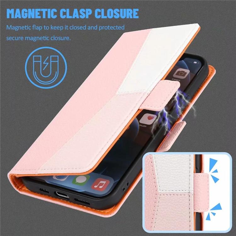 Splicing contrasting leather case for Xperia 1 flip card wallet protective case Xperia 10-III portable