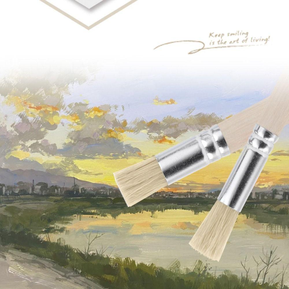 Bristle Hair Wooden Handle Watercolor Oil and Acrylic Painting Pen Painting Brush  Child Toy