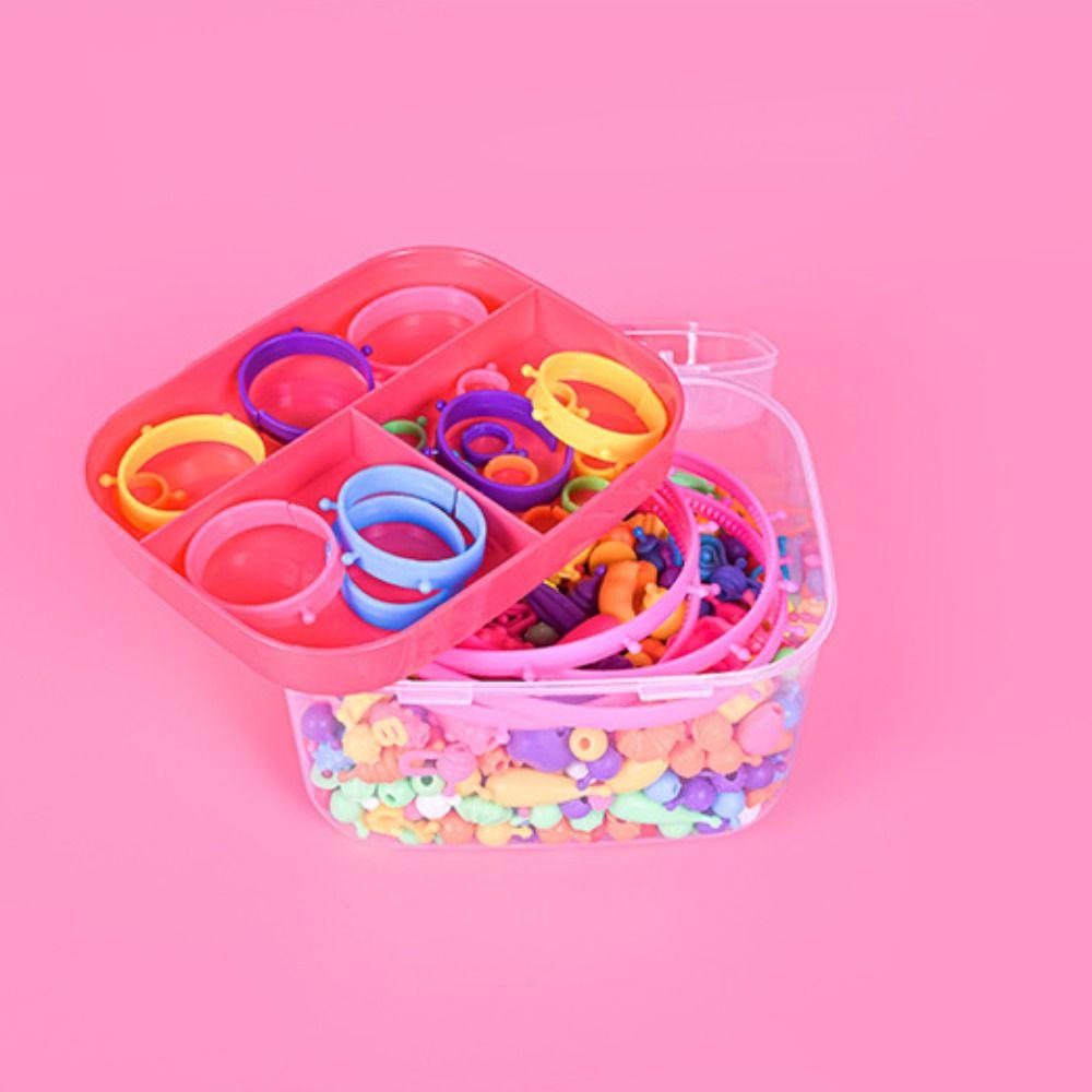 200pcs Large Particles Pop Beads Snap Bead DIY Jewelry Kit Bracelet Making Kit  Birthday Gifts