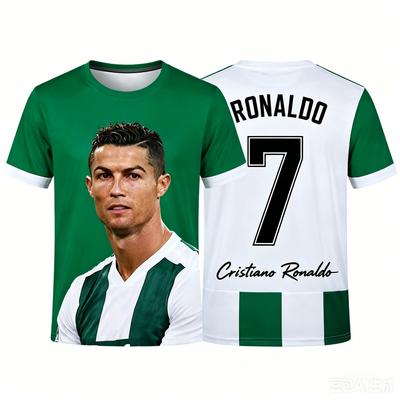 2026 Summer Ronaldo Support T-shirt 2026 Football Game Fan Apparel Casual Cheer Jersey for Men Women Boys Girls All Sizes