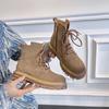 Leather Heightening Martin Boots Women's 2026 Spring and Summer New Retro British Style Fashion Casual Short Boots Platform Boots