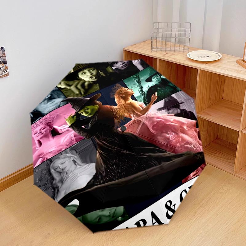 1PC Witch Princess  Automatic Umbrella - Suitable Travel Outdoor Portable Umbrella Birthday Gift Daily Essentials