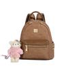 2026 New Spring Mickey And Friends Retro Trapezoid Embroidered Pattern Commuter Backpack Women Backpack Brown BMK-73480K
