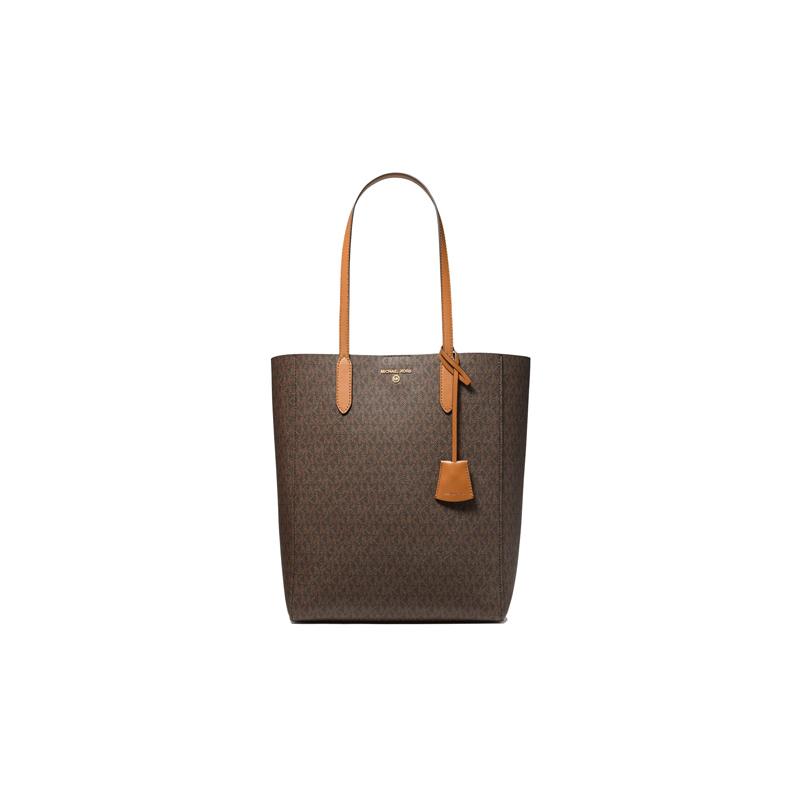 MICHAEL KORS shoulder bag Sinclair Classic Large Capacity Presbyopic Color Blocking Coated Canvas Polyester Fiber Tote Tote Shopping Handbag Large коричневый