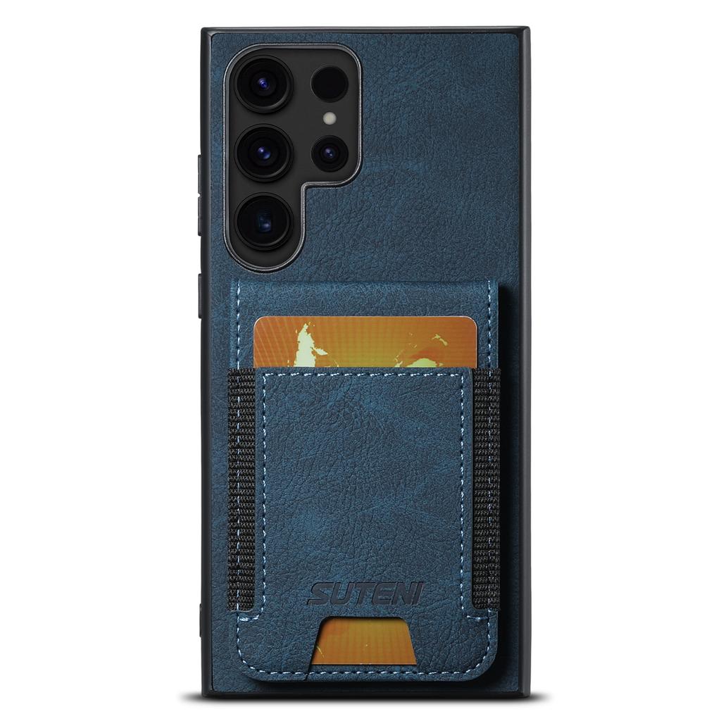 SUTENI H03 For Samsung Galaxy S24 Ultra Case Litchi Texture Kickstand Phone Shell