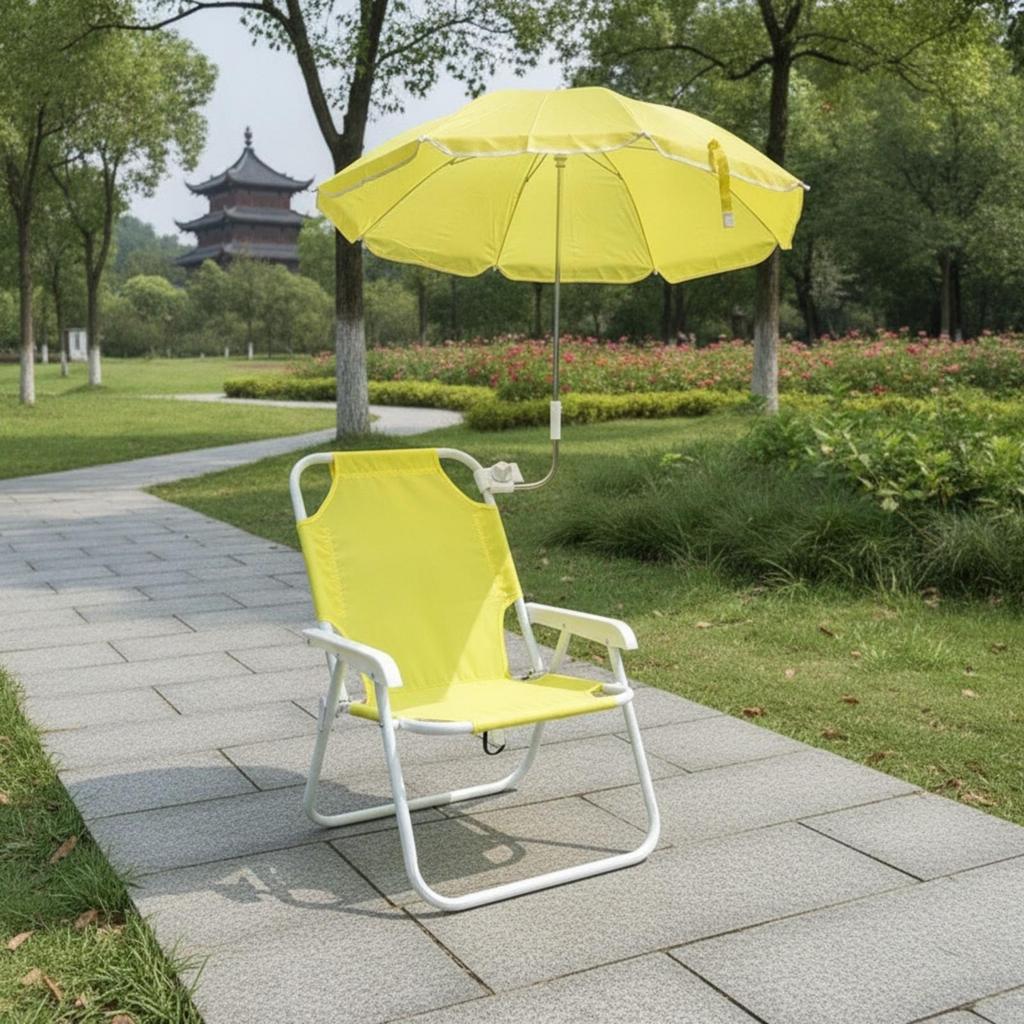 Chair with Umbrella Shaded Beach Sturdy for Fishing, Campers